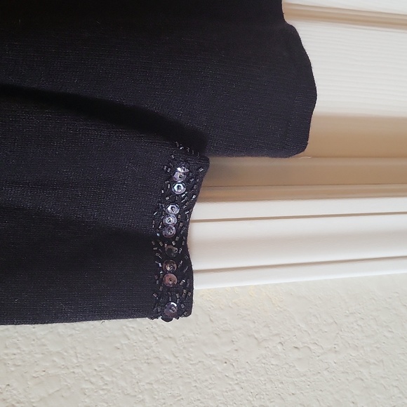 I.N.C black long sleeve beaded sweater - Picture 4 of 5